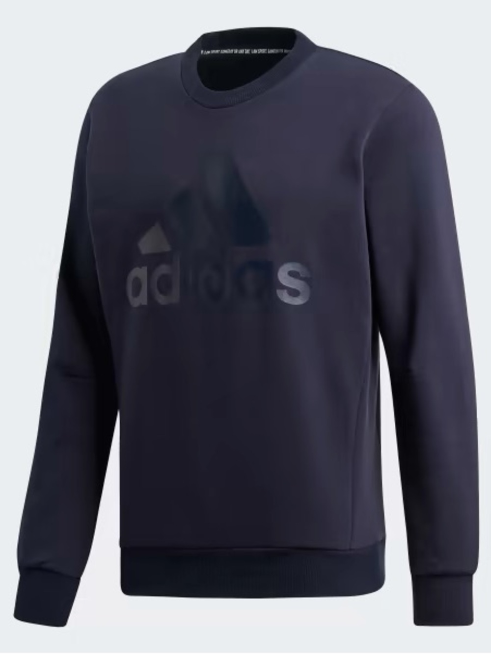 M adidas Black Logo Crew Sweatshirt